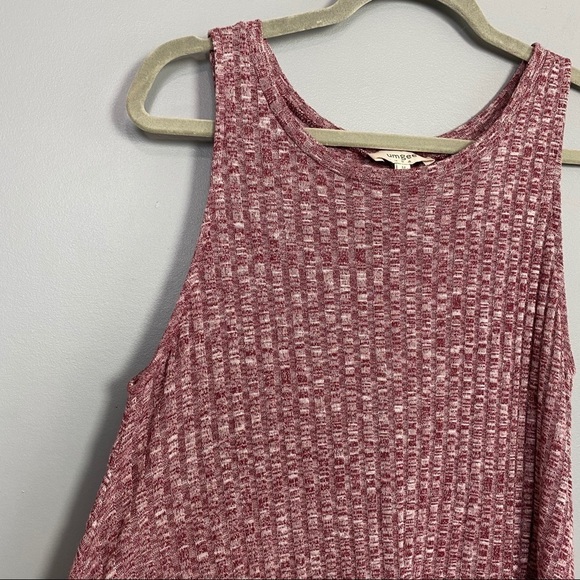 Umgee Burgundy Spacedye Knit Sleeveless Tank Top S - Picture 3 of 7